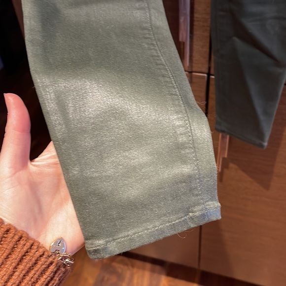 7 For All Mankind Green Waxed jeans ‘24’ - Picture 11 of 15